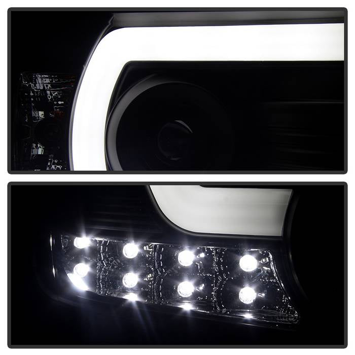 Spyder GMC Sierra 14-16 Projector Headlights Light Bar DRL Black PRO-YD-GS14-LBDRL-BK 5080523