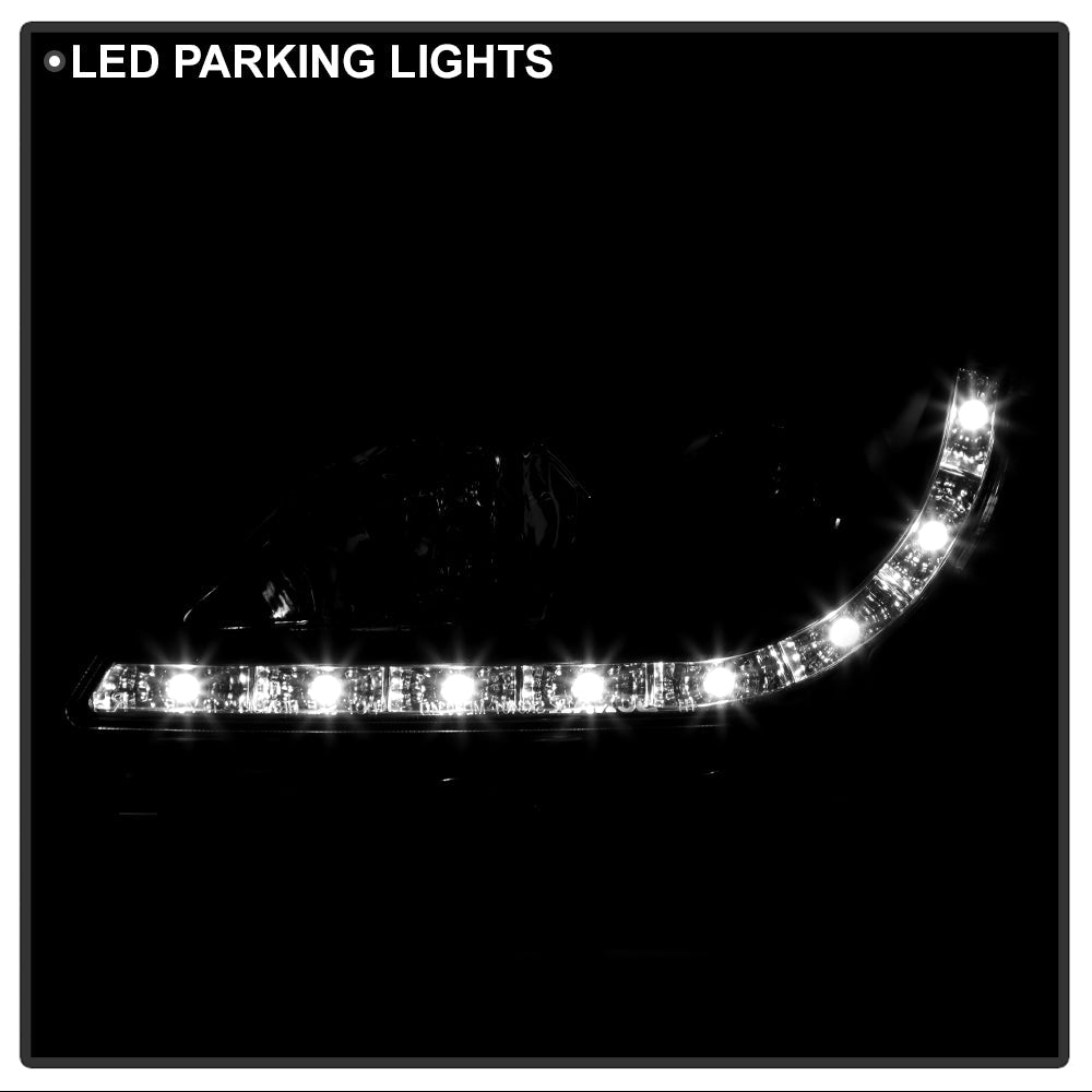 Spyder Mazda 3 04-08 4Dr Sedan Projector Headlights Halogen - DRL Blk PRO-YD-M304-DRL-BK 5017451