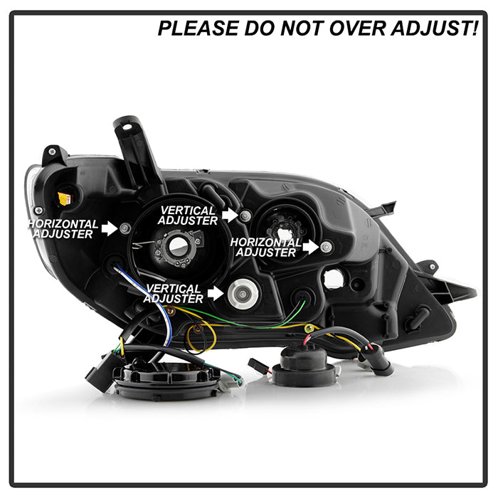 Spyder Toyota Sienna 2011-2014 Projector Headlights - DRL LED - Black PRO-YD-TSEN11-DRL-BK 5083982