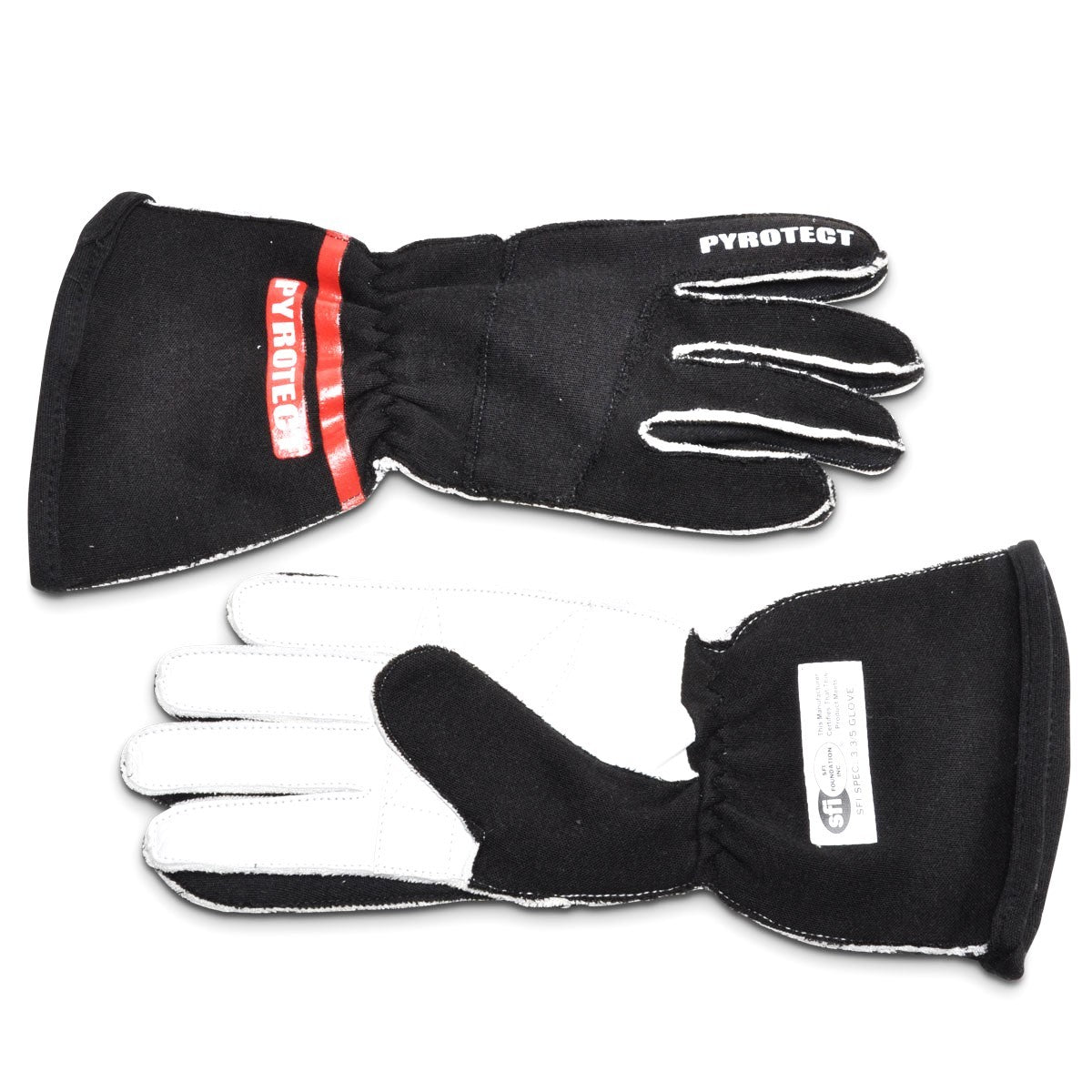 Pyrotect Glove PRO 2 Layer Black Large SFI-5 Safety Clothing Driving Gloves main image