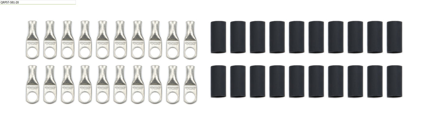 QUICKCAR RACING PRODUCTS Ring Terminals 5/16in 6 Ga w/Heat Shrink 20pk Ignitions and Electrical Wiring Components main image