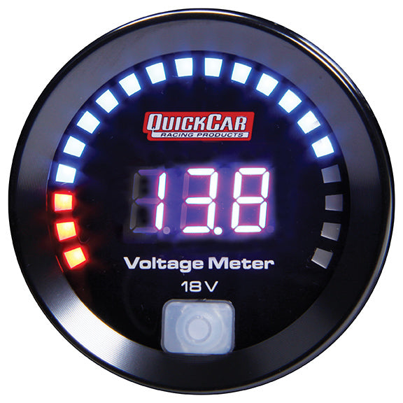 Quickcar Racing Products Digital Volt Gauge 8-18 Individual Gauges Digital Gauges main image