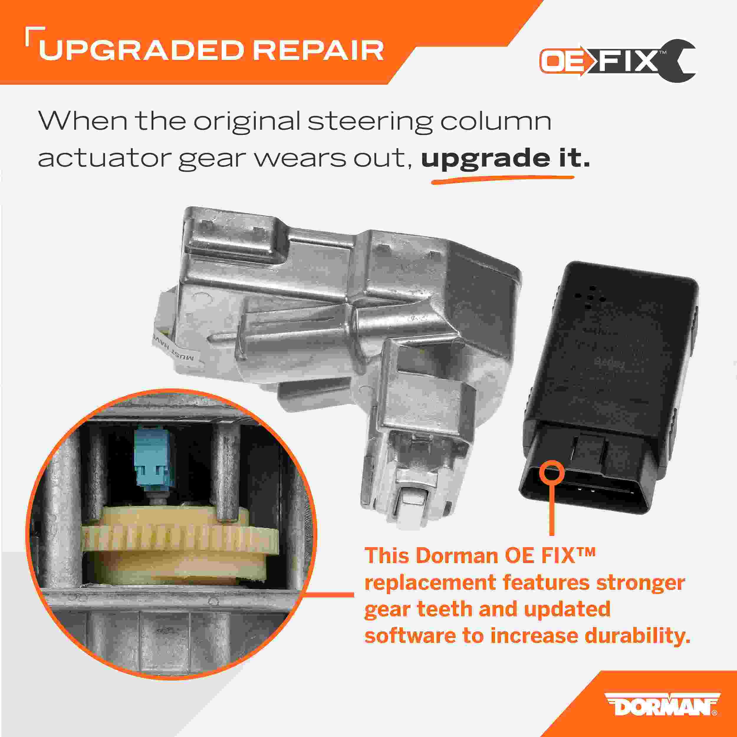Dorman - OE Solutions Steering Column Lock Actuator with Stronger Teeth for 2013-2019 Infiniti Models 601-037