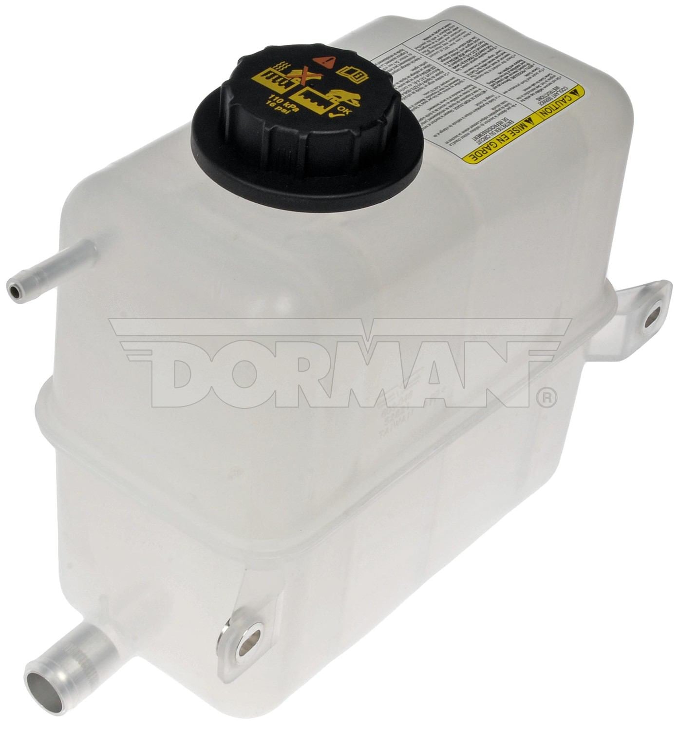 Dorman Coolant Overflow Tank, Plastic, White, Pressurized, with 15 PSI Cap, 1