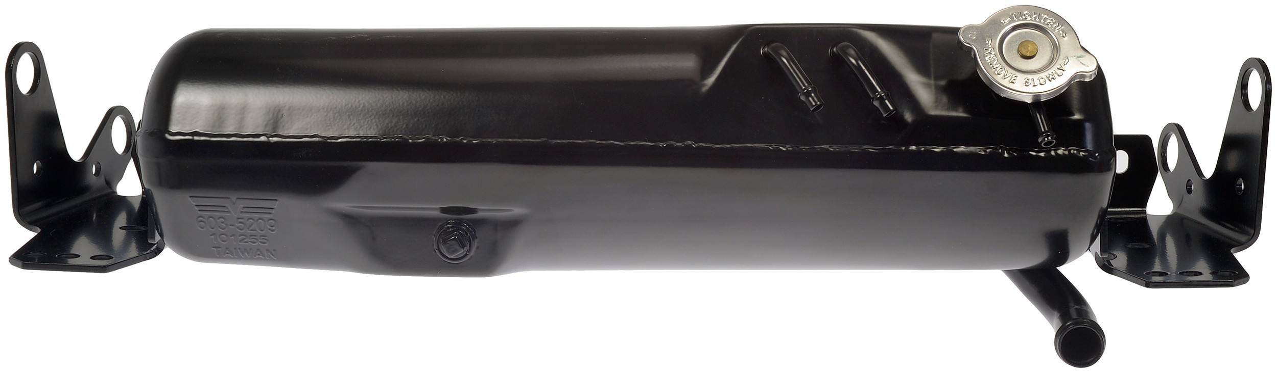 Dorman Coolant Reservoir, Recirculating, Pressurized, Plastic, Black, Cap, Fr