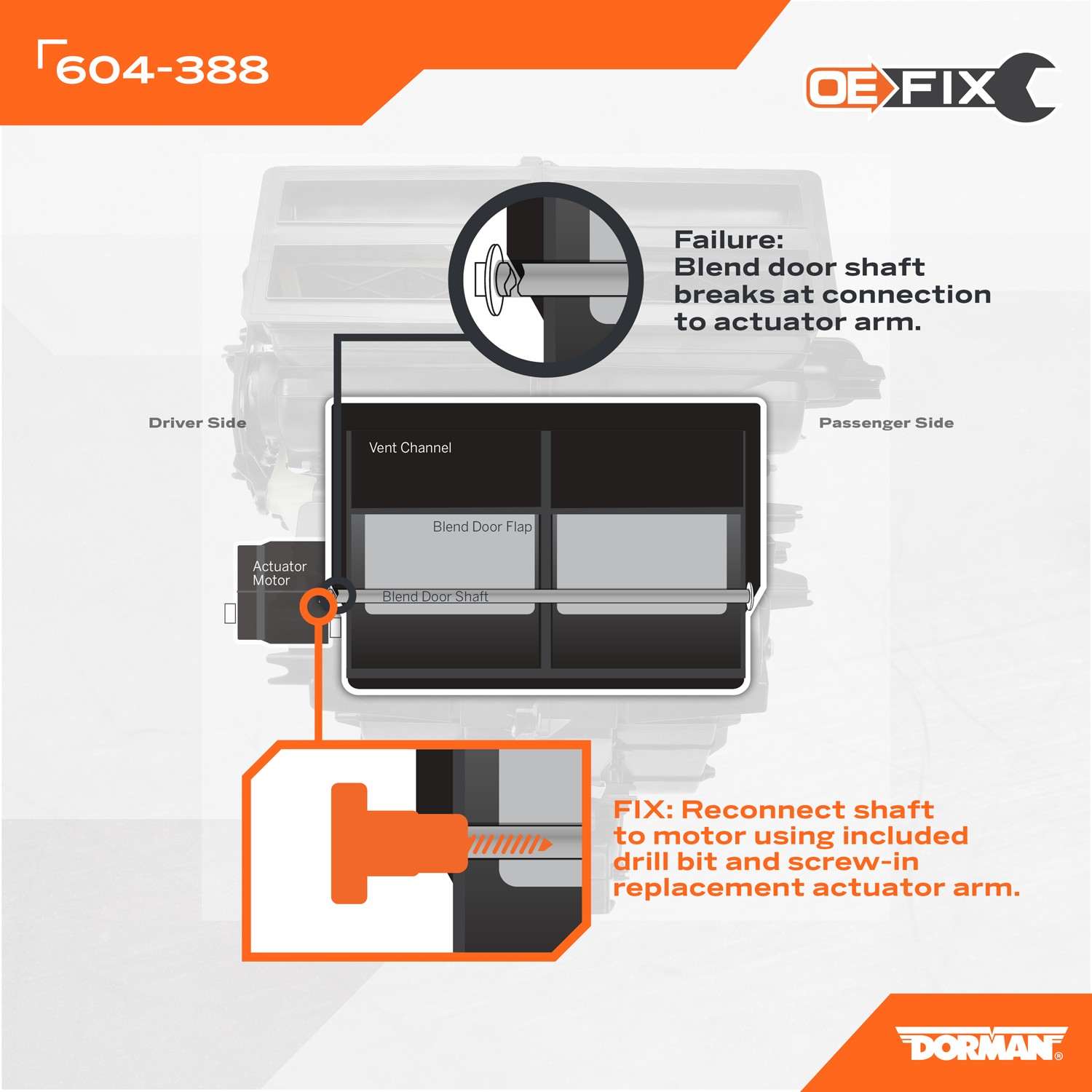 Dorman - OE Solutions DUAL ZONE REPAIR KIT 604-388
