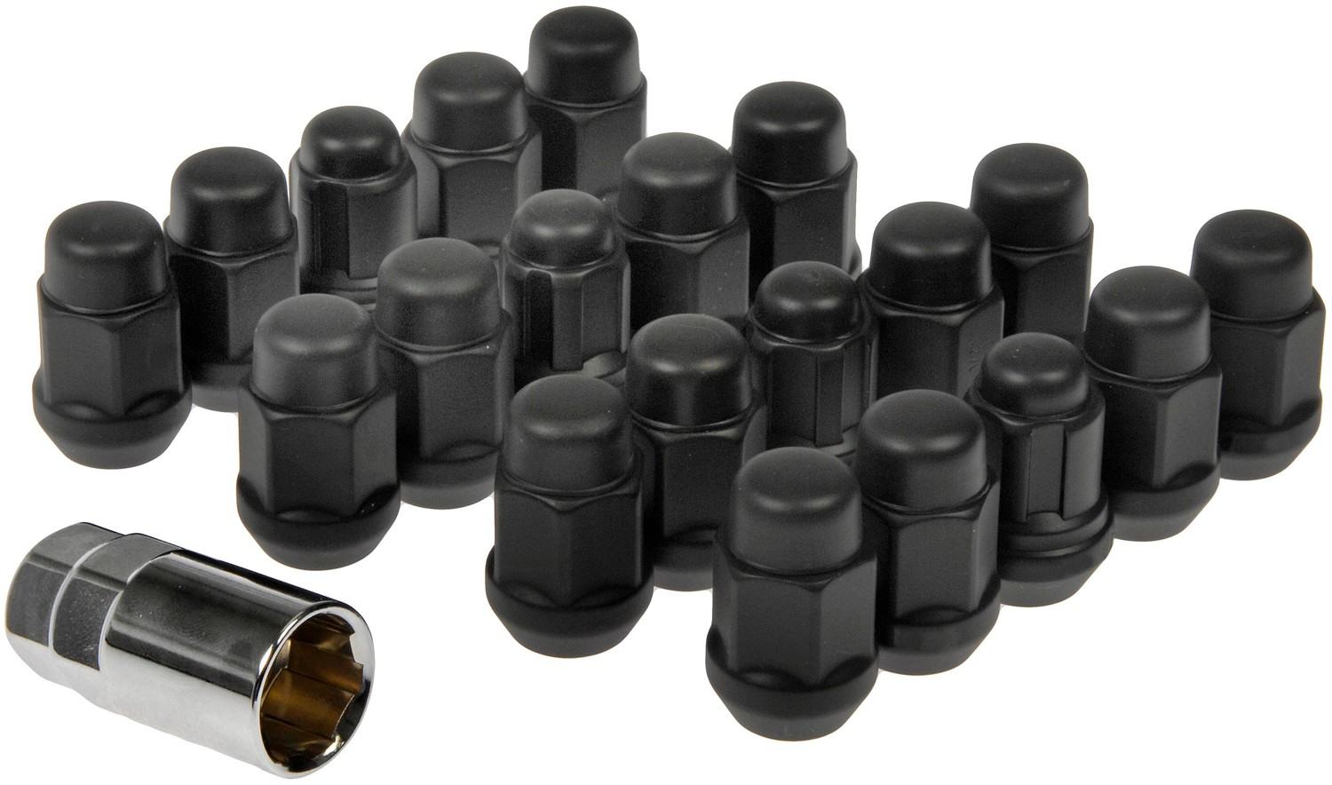 Dorman Matte Black Acorn Nut Lock Set M12-1.50