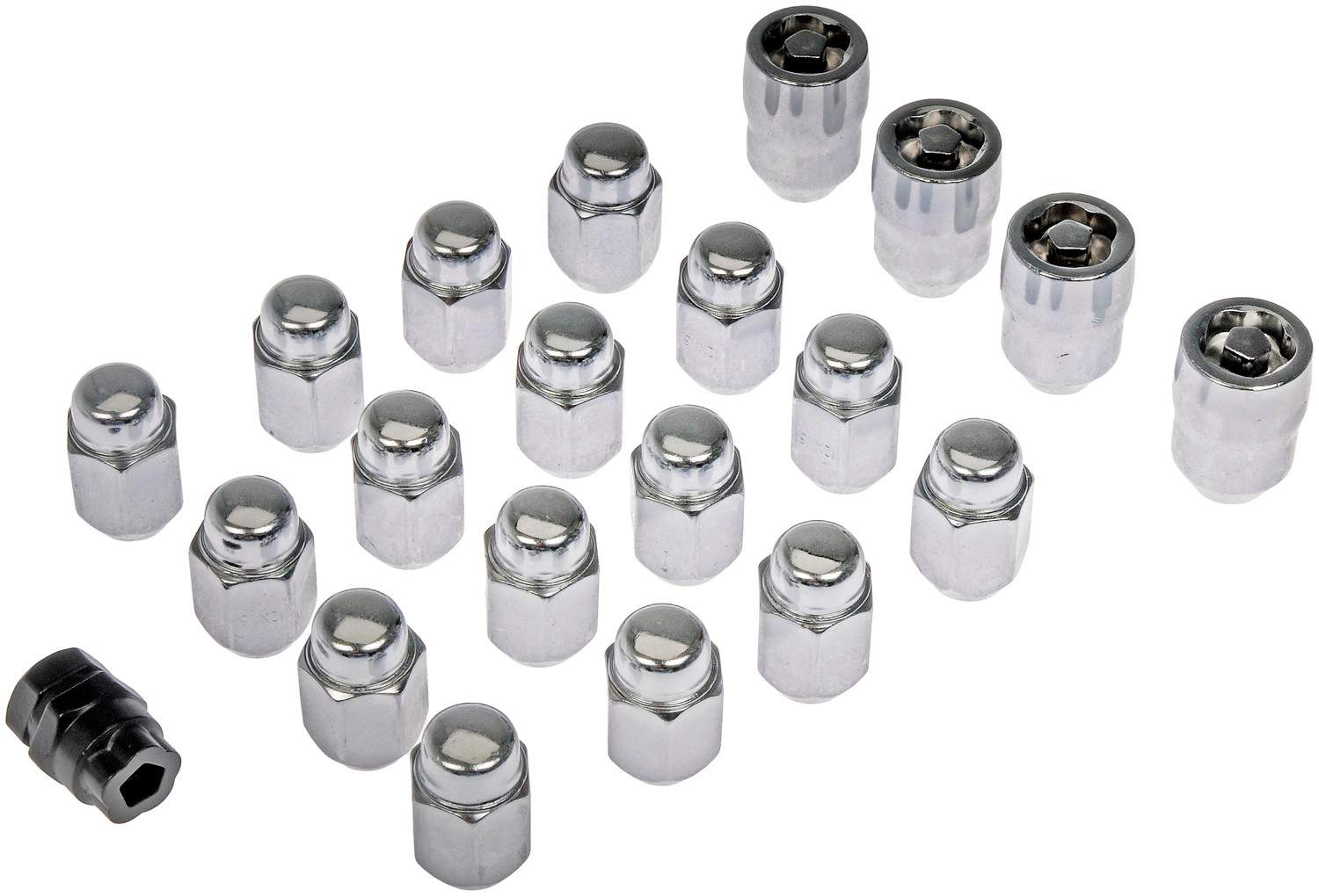 Dorman Chrome Acorn Set 2-Pc M12-1.50