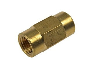Dorman Brake Fitting, Brake Line Adapter, Straight, Brass, Natural, M10 x 1.0