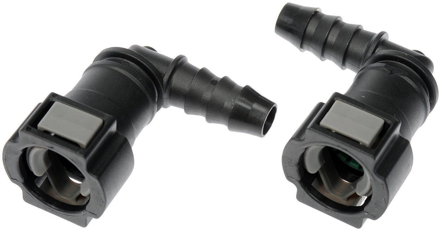 Dorman OE Solutions Fuel Line Quick Connector 10mm Steel To 8mm Nylon 90 Degree For Repair 800-172