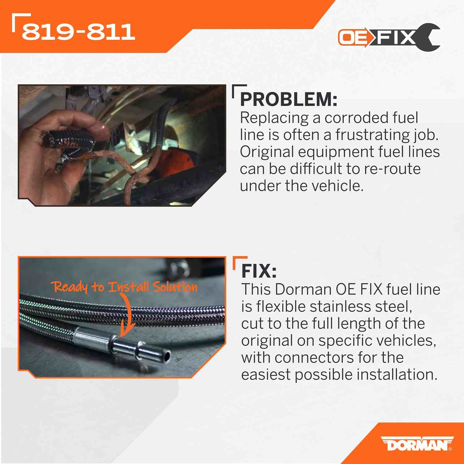 Dorman - OE Solutions FUEL LINE 819-811