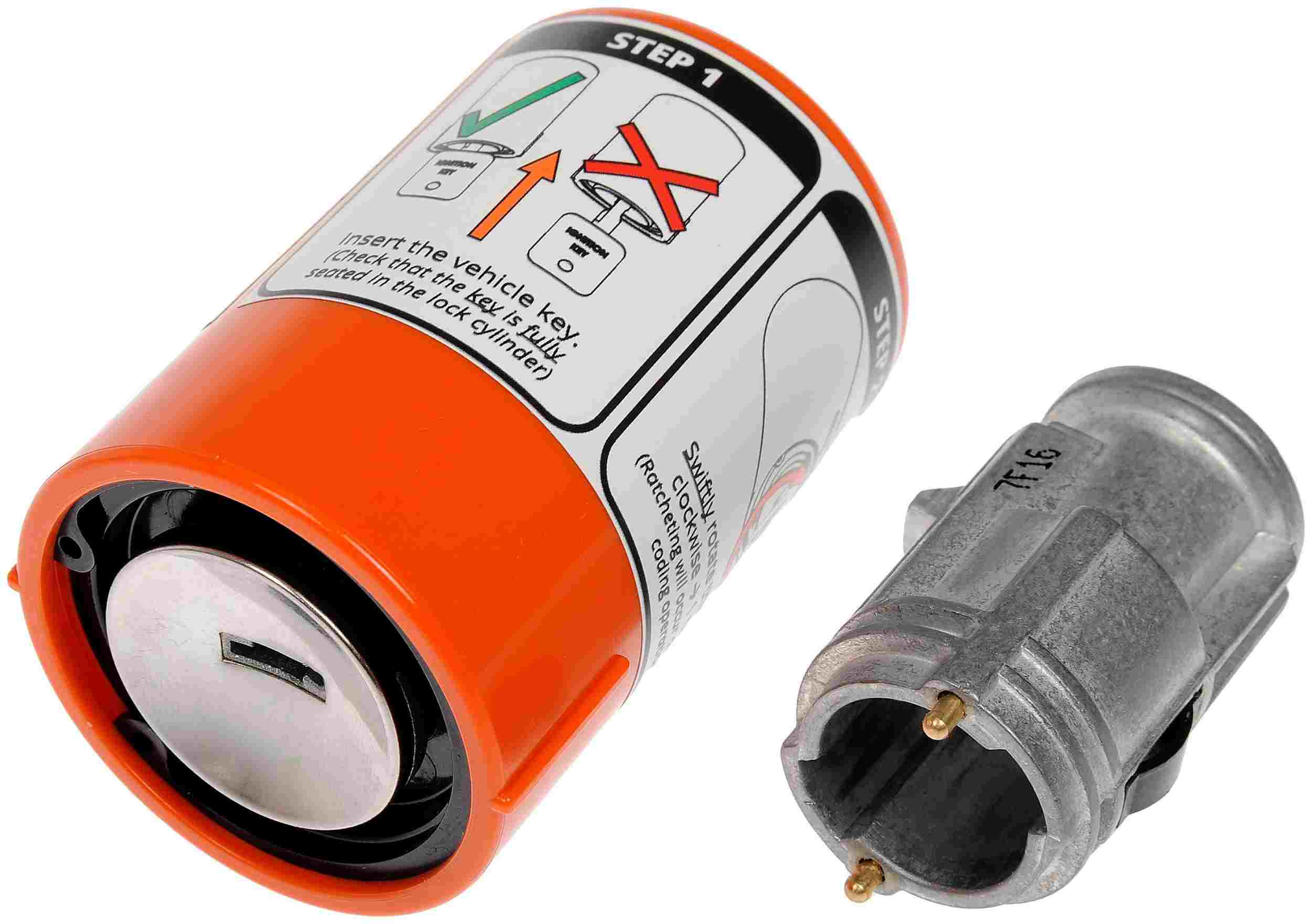 Dorman - OE Solutions Ignition Lock Cylinder Mechanical Key Relearn for 1998-2009 Chrysler Dodge Jeep Plymouth 924-784