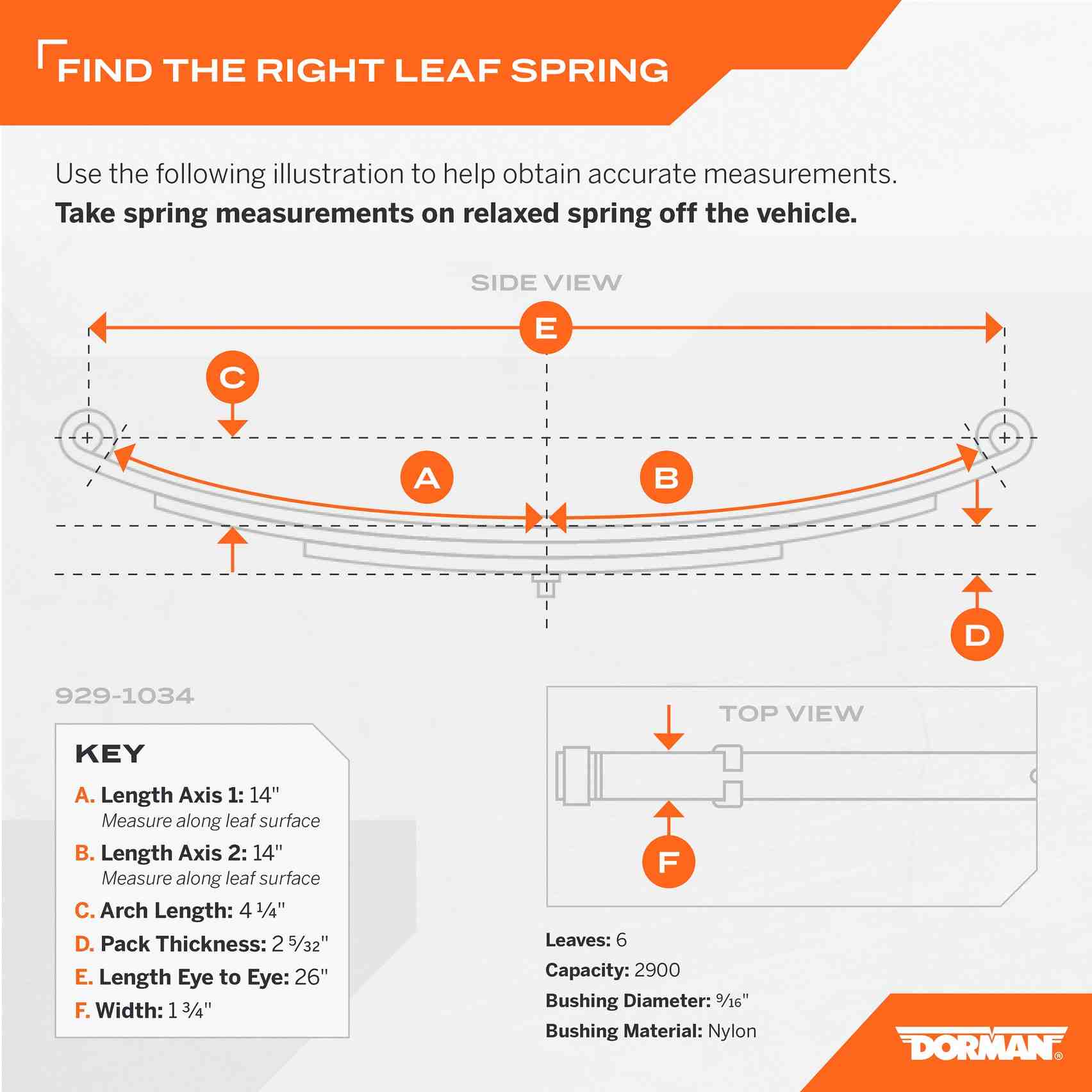 Dorman - OE Solutions LEAF SPRING 929-1034