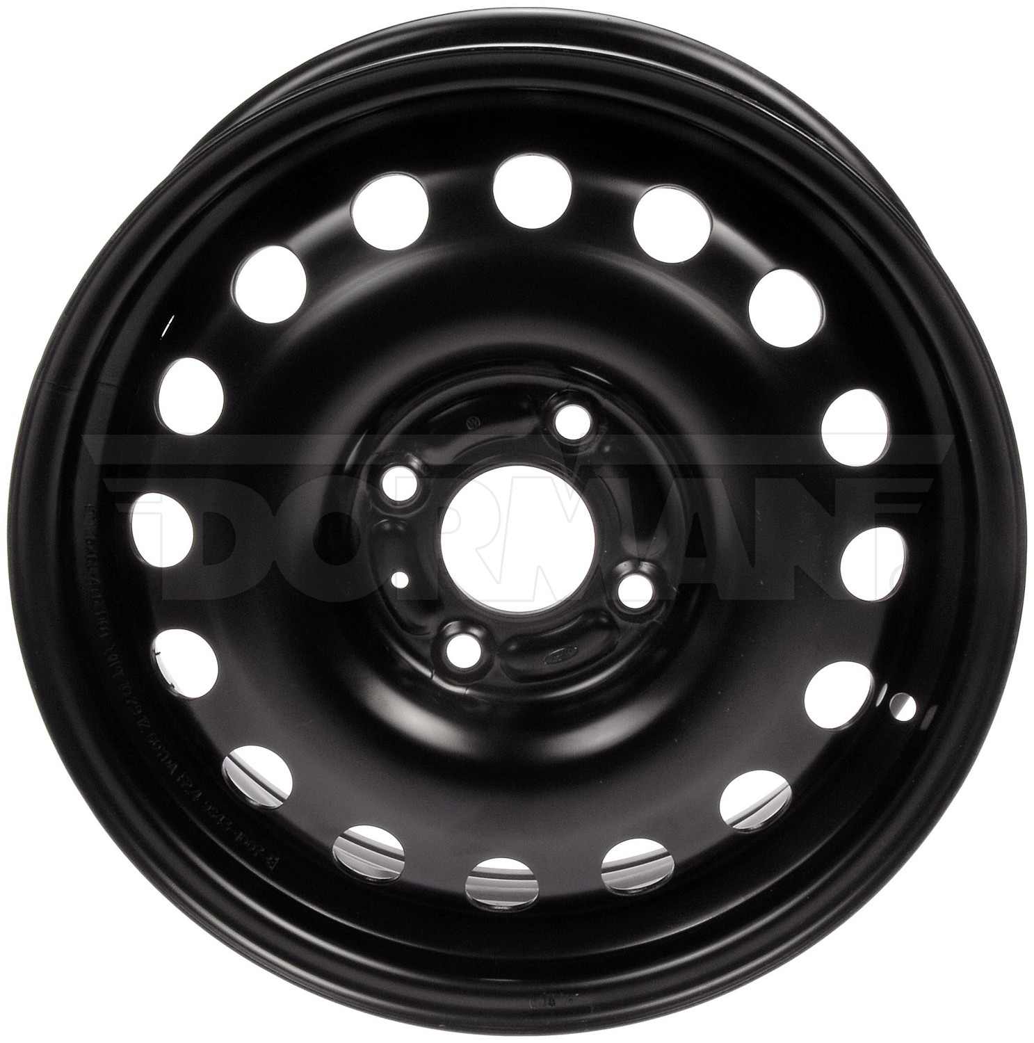 Dorman Wheel, Replacement, Steel, Gloss Black, 15 in. x 6.0 in.