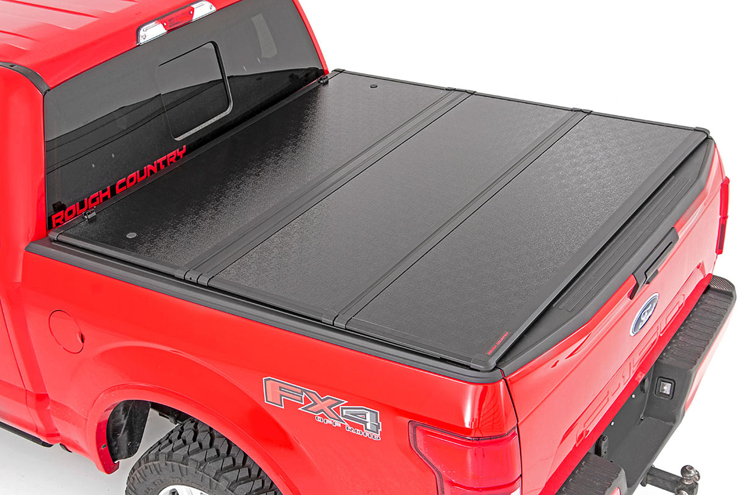 ROUGH COUNTRY Hard Folding Bed Cover | 5.5 Ft Bed | Ford F-150 Truck Bed and Trunk Components Tonneau Covers and Components main image