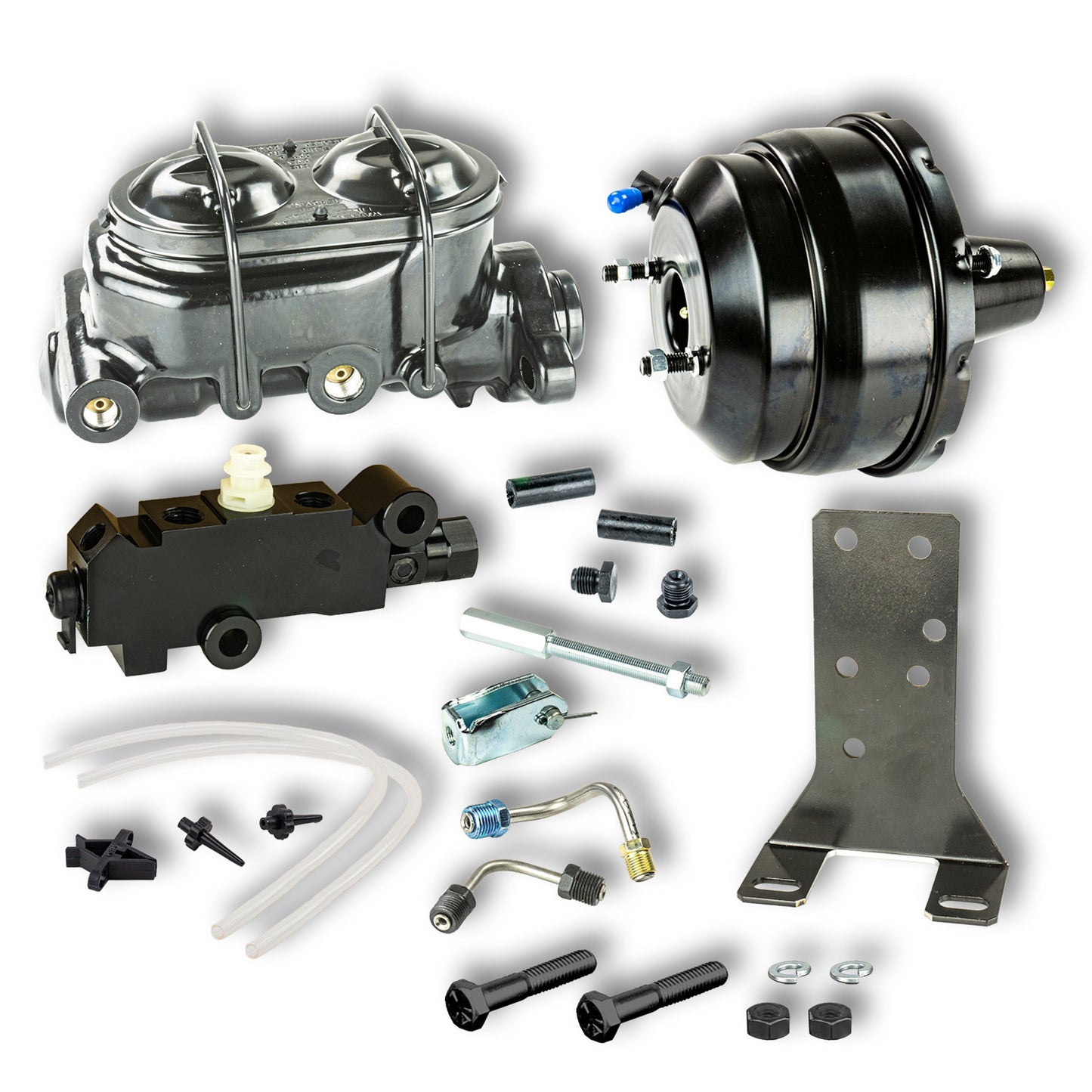 Right Stuff Detailing Disc/Drum Black Booster & Master Cylinder Combo Master Cylinders-Boosters and Components Master Cylinder and Booster Kits main image
