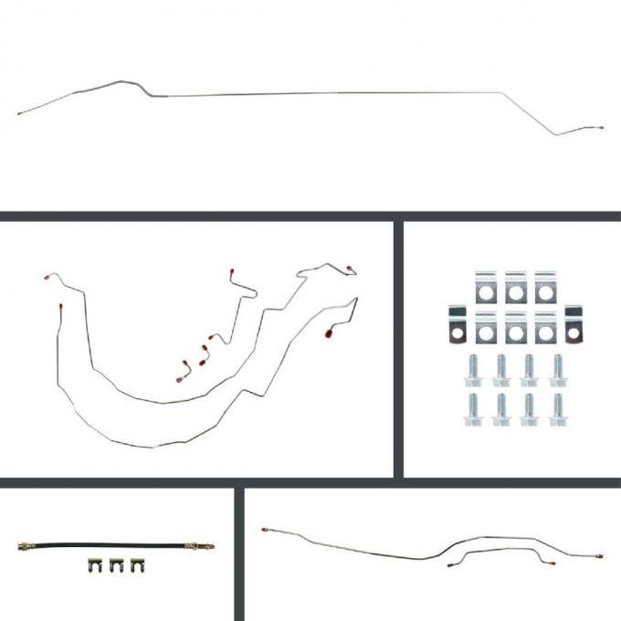 Right Stuff Detailing 55 -57 Full Size Chevy Power Disc Conversion Hose, Line and Tubing Brake Hard Line main image