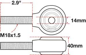 SPC Performance XAXIS Rod End Ball Joint 15786