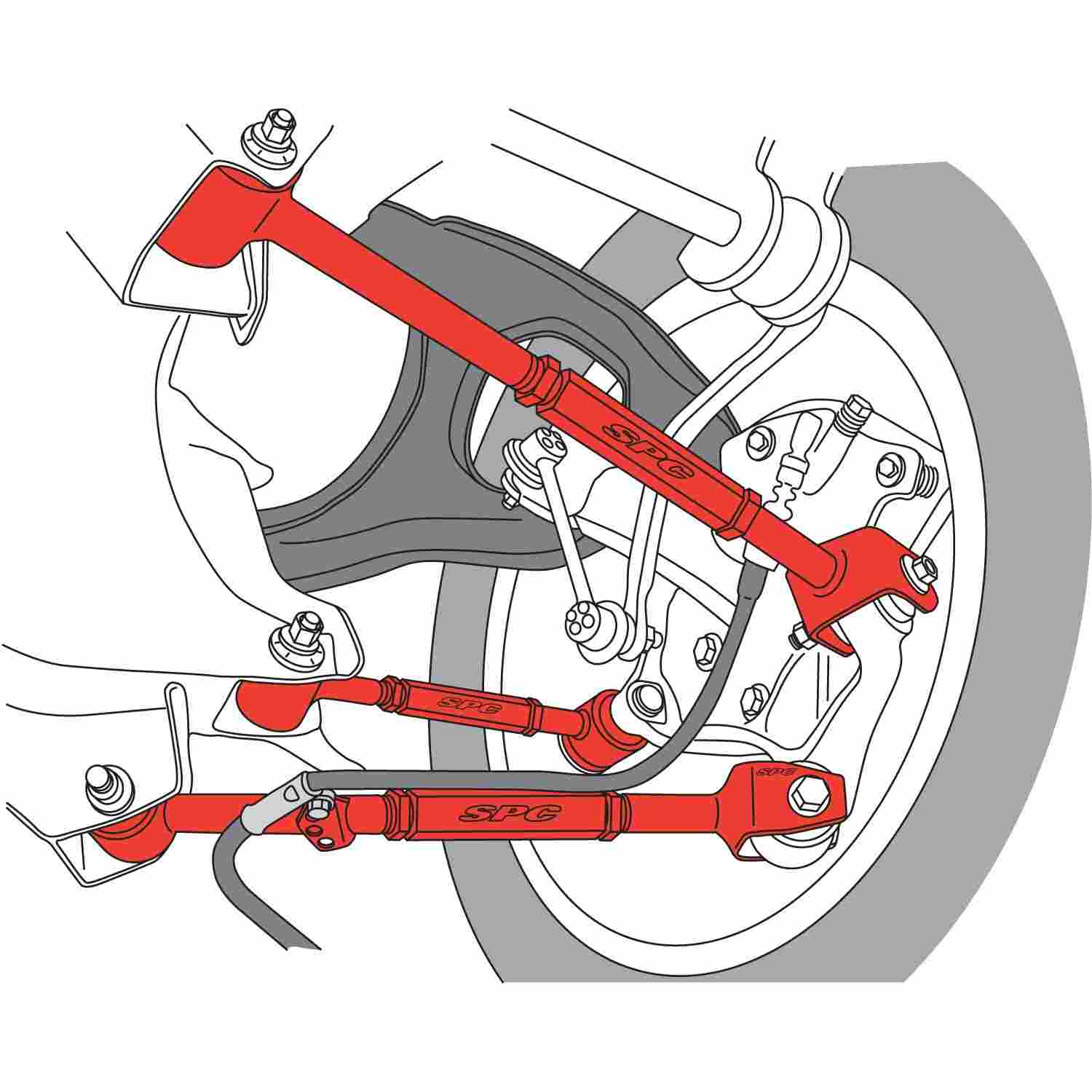 SPC Performance Rear Adjustable Control Arm Set 3 Honda Accord and Acura TSX and TL