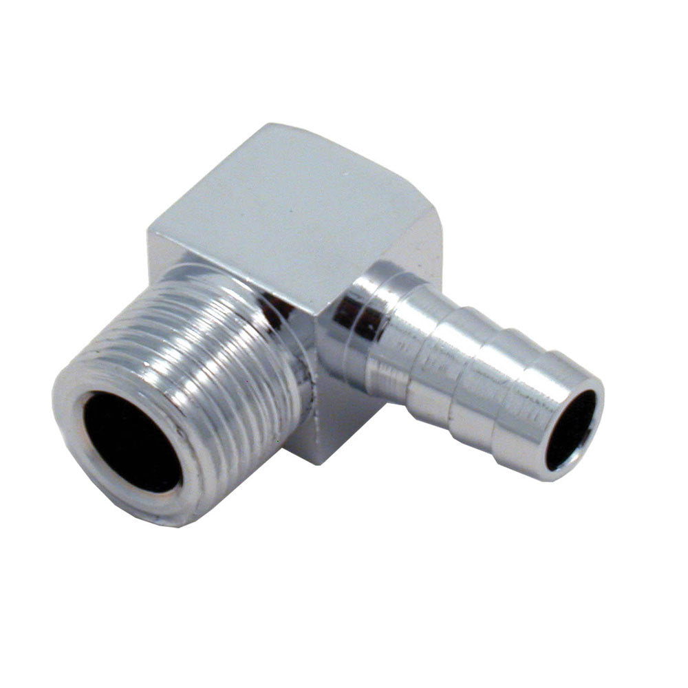 SPECTRE 90 Deg. Fuel Fitting Chrome Fittings Hoses and Valves Fittings and Plugs main image