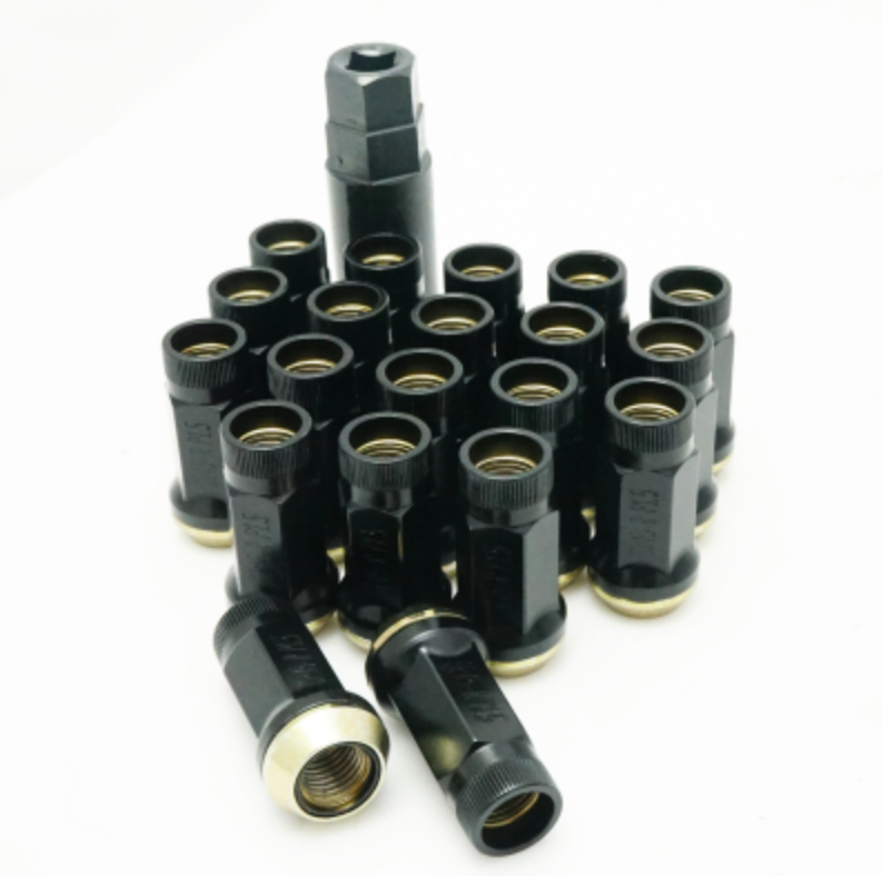 Muteki SR45R Extended Racing Lug Nuts - M12x1.5mm - 45mm - Black 20pcs