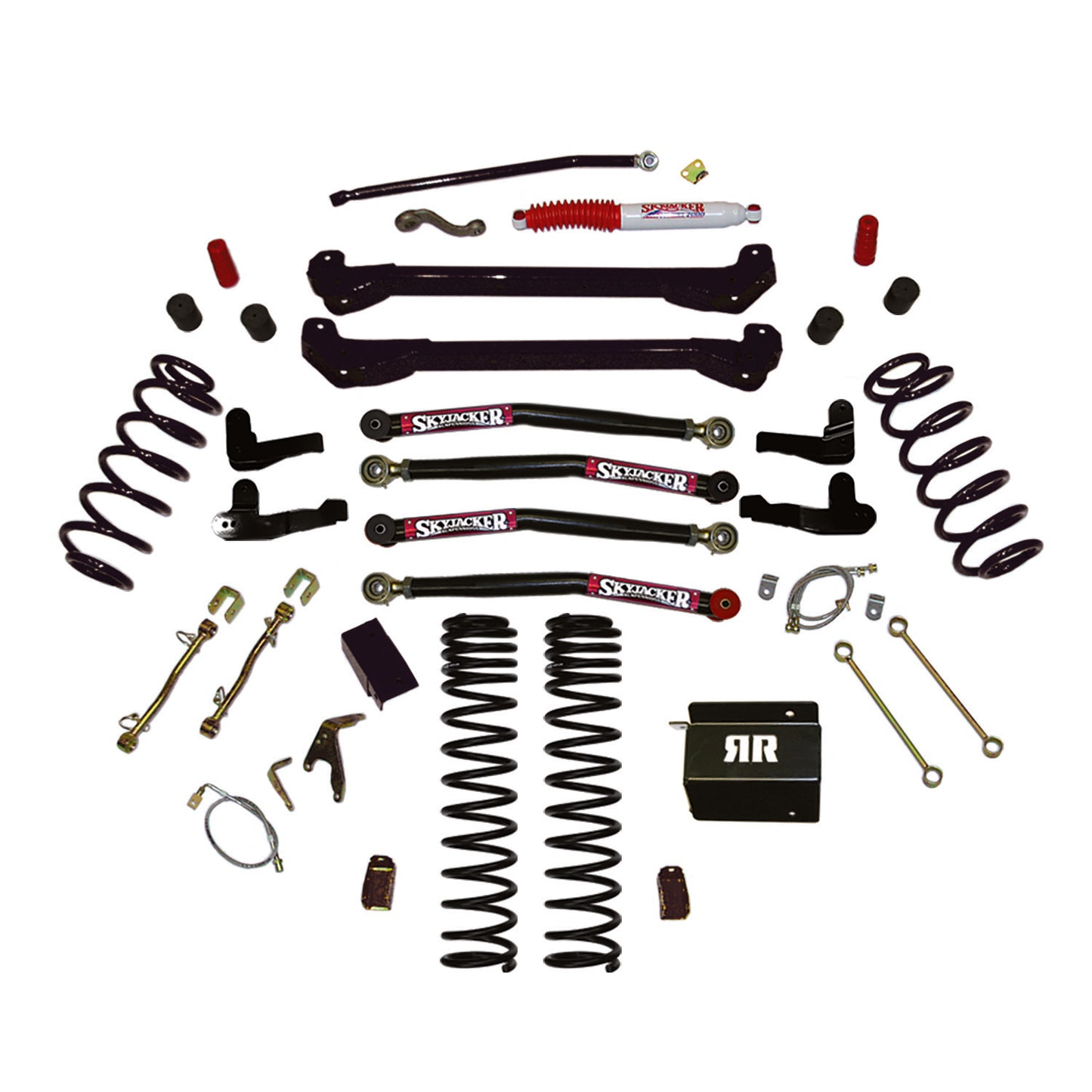 Skyjacker 97-06 Jeep TJ 6in Dual Rate Long Travel Coils Long Arm RR1 Lift Kit TJ60RR1LTK