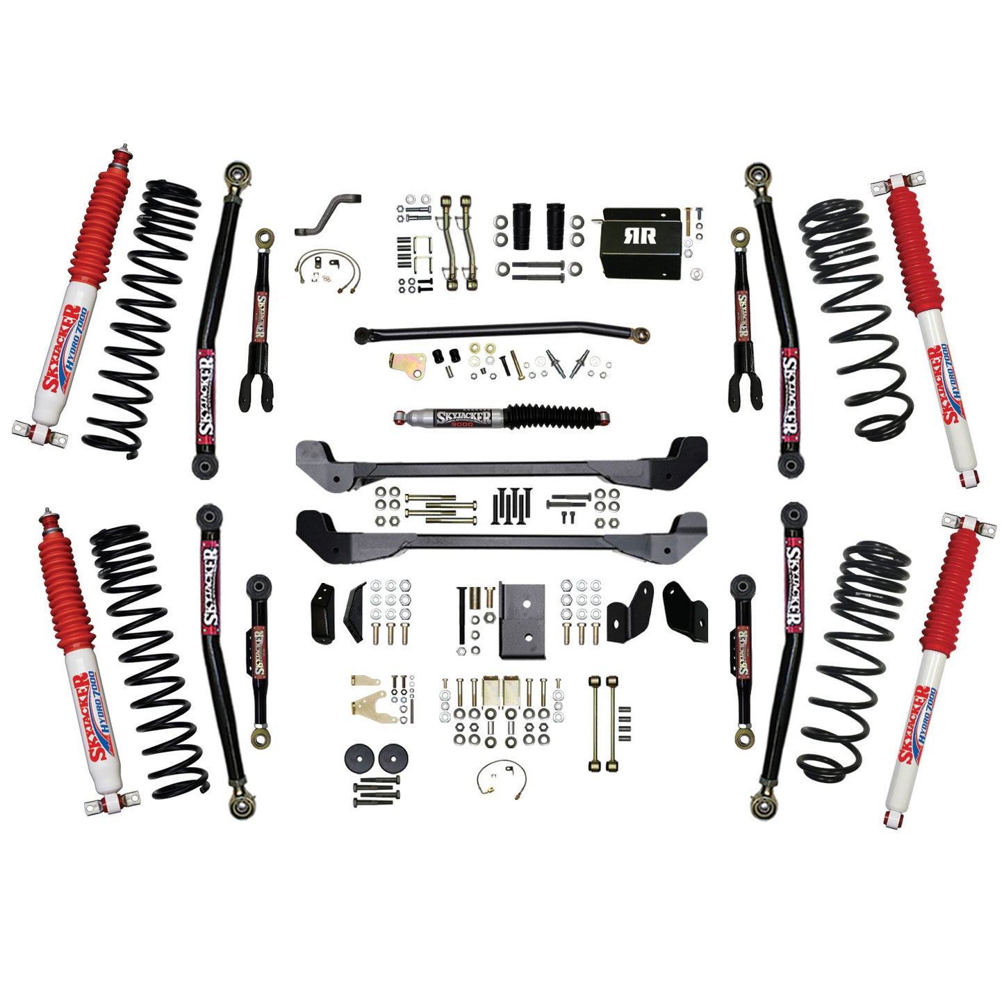 Skyjacker 97-06 Jeep TJ 6in Dual Rate Long Travel Coils Long Arm RR2 Lift Kit w/ Hydro 7000 Shocks TJ60RR2LTK-H