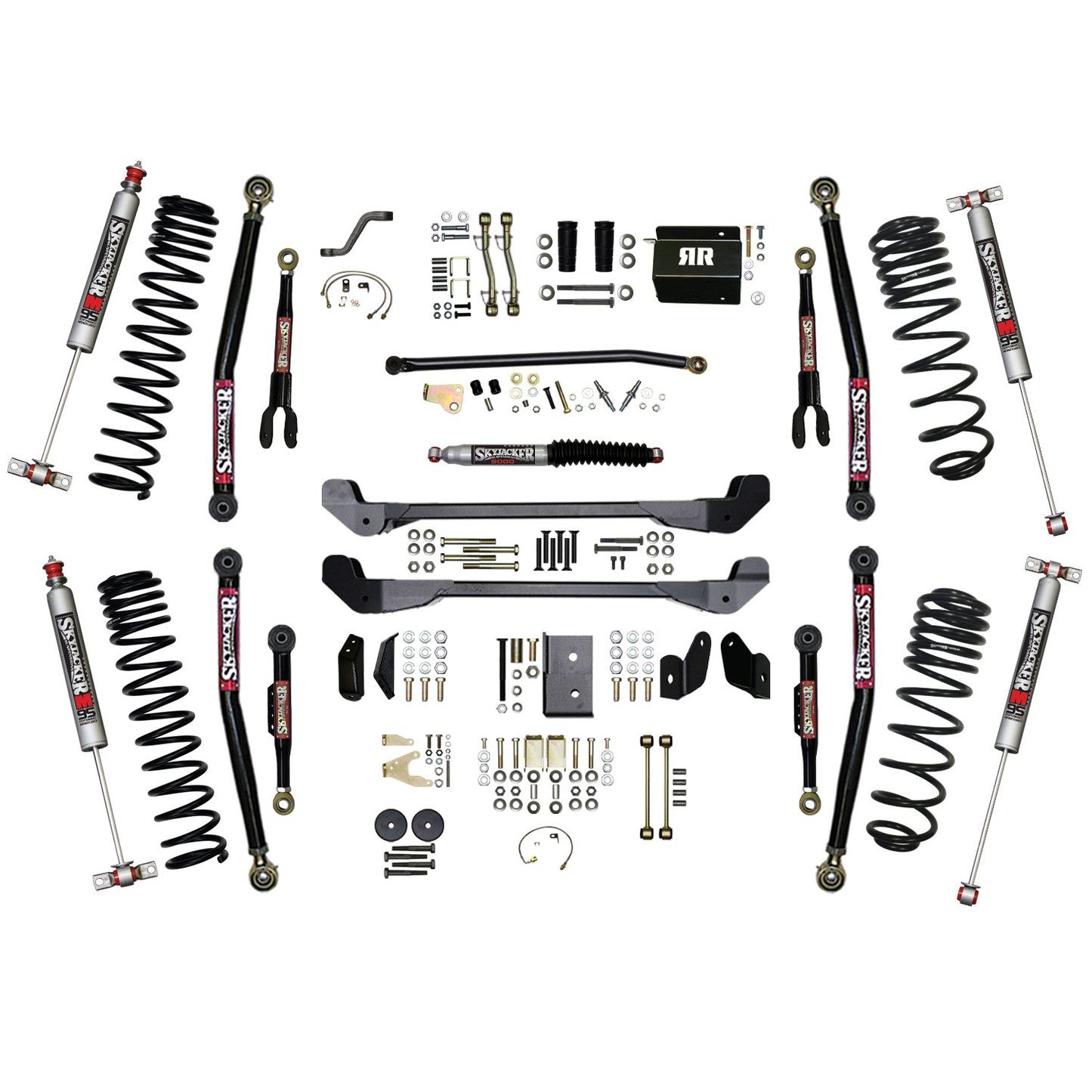 Skyjacker 97-06 Jeep TJ 6in Dual Rate Long Travel Coils Long Arm RR2 Lift Kit w/ M95 Monotube Shocks TJ60RR2LTK-M