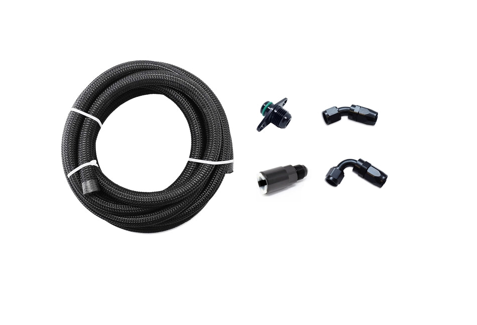 TS Torque Solution Braided Fuel Feed Line Kit: Miubishi EVO 8/9 -6AN