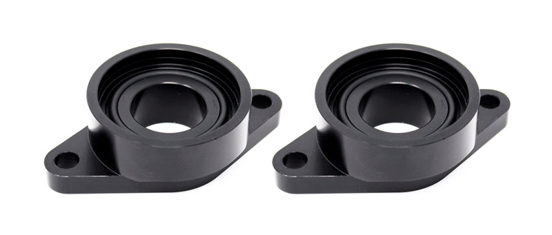 Torque Solution Billet Stock to HKS Blowoff Valve Adapter: Nissan GTR R35 All - Black TS-GTR-HKS-BK