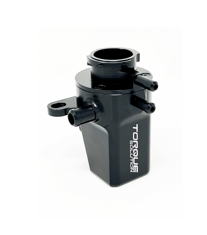 Torque Solution Coolant Expansion Tank: Subaru WRX 02-07 / STI 04-22 / Forester XT 04-08 - Black TS-SU-679BK