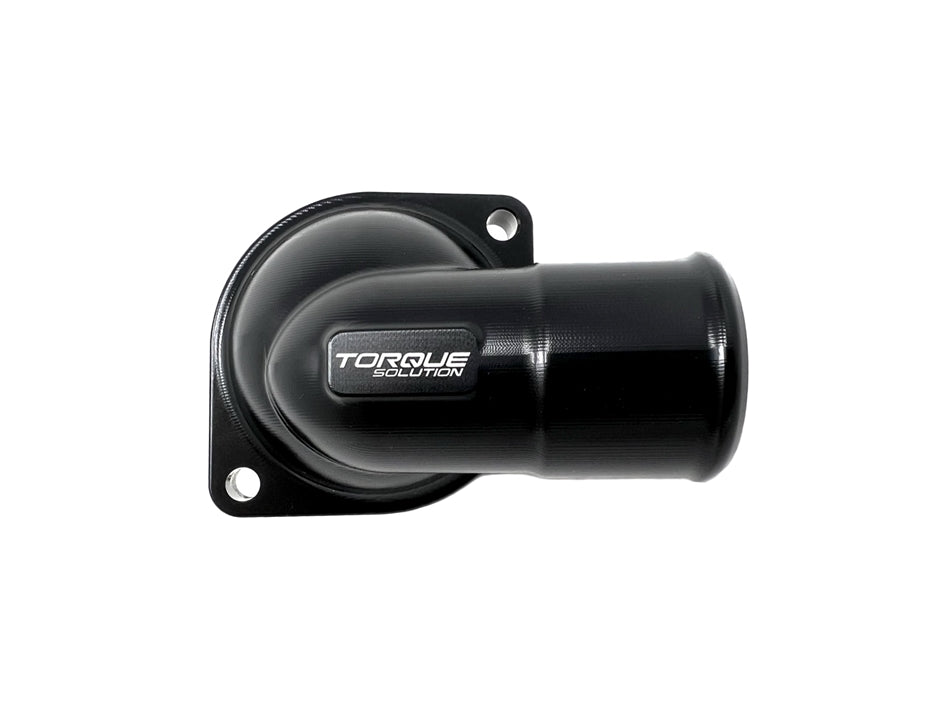 Torque Solution 02-14 Subaru WRX / 04-21 Subaru STI Billet Thermostat Housing - Black Anodized TS-SU-755