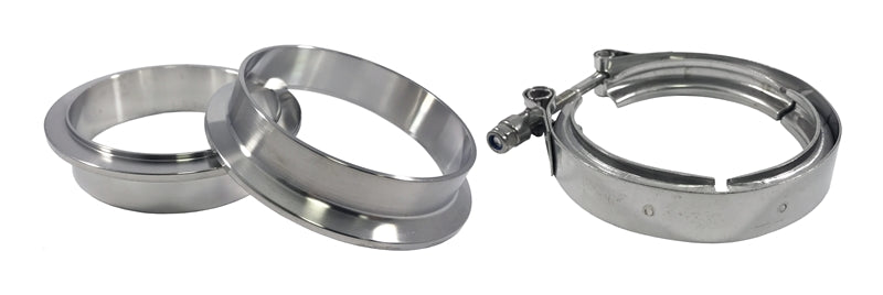 Torque Solution Stainless Steel V-Band Clamp & Flange Kit - 4.5in (114mm) TS-VBK-45