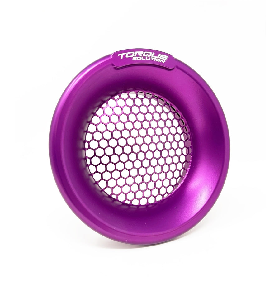 Torque Solution Billet Turbo Velocity Stack Shield For 4in Inlet - Purple TS-VS-740-PR