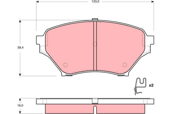 TRW Disc Brake Pad Set TPC0890