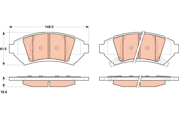 TRW Disc Brake Pad Set TPC1076