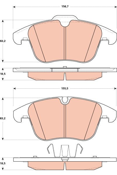 TRW Disc Brake Pad Set TPC1241