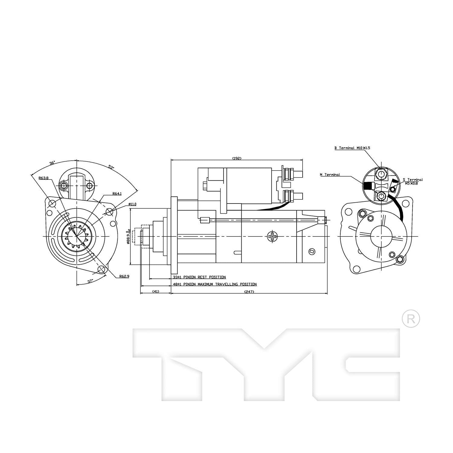 TYC Starter Motor 1-17578