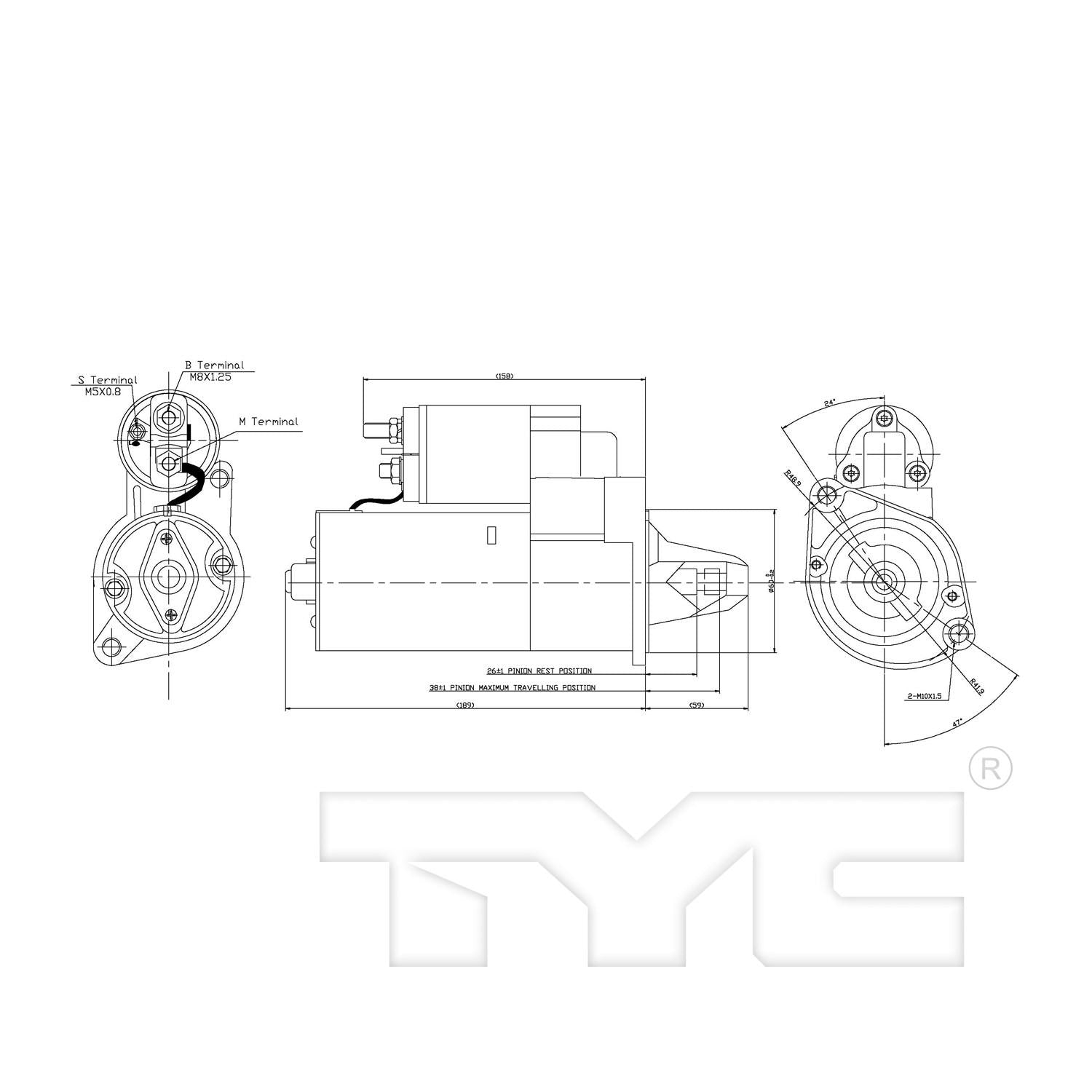 TYC Starter Motor 1-17852
