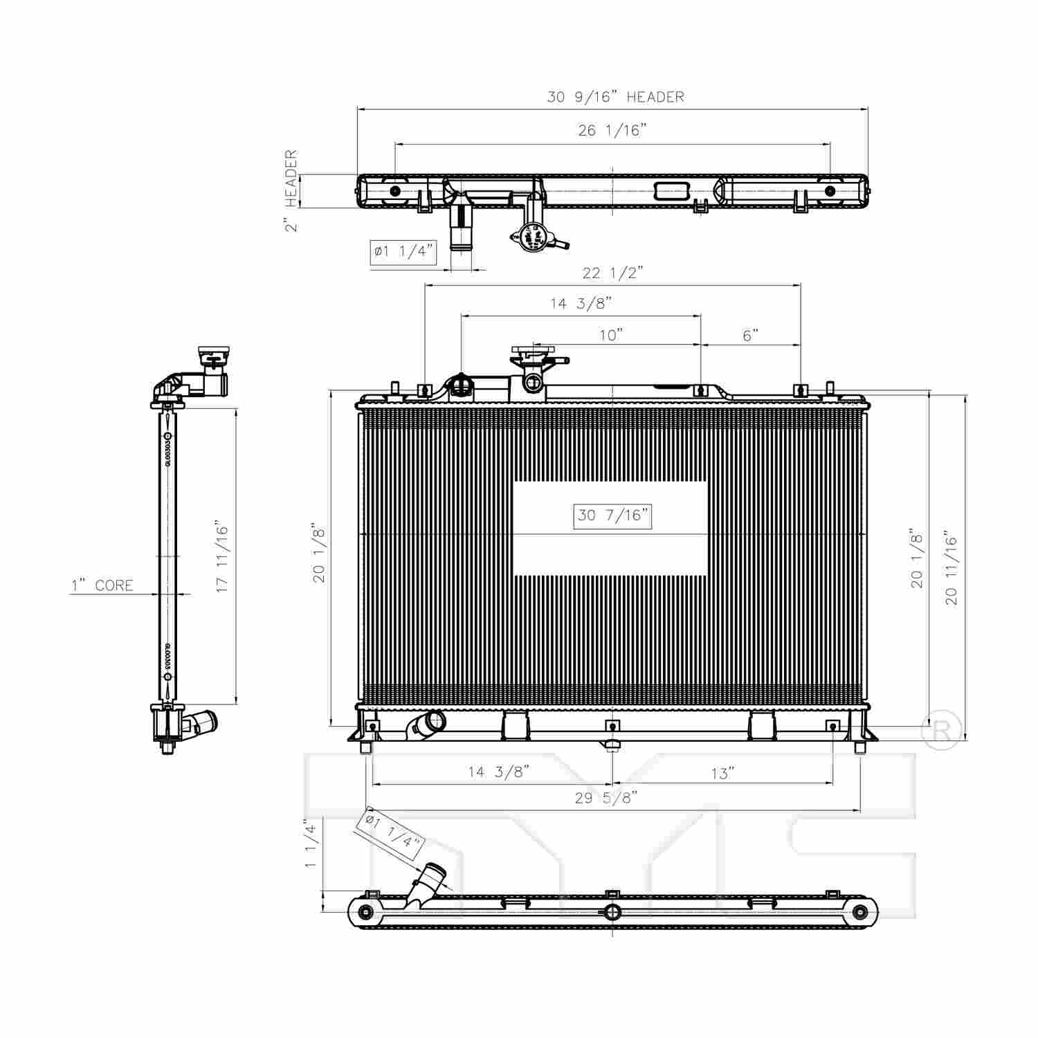 TYC Radiator 13156