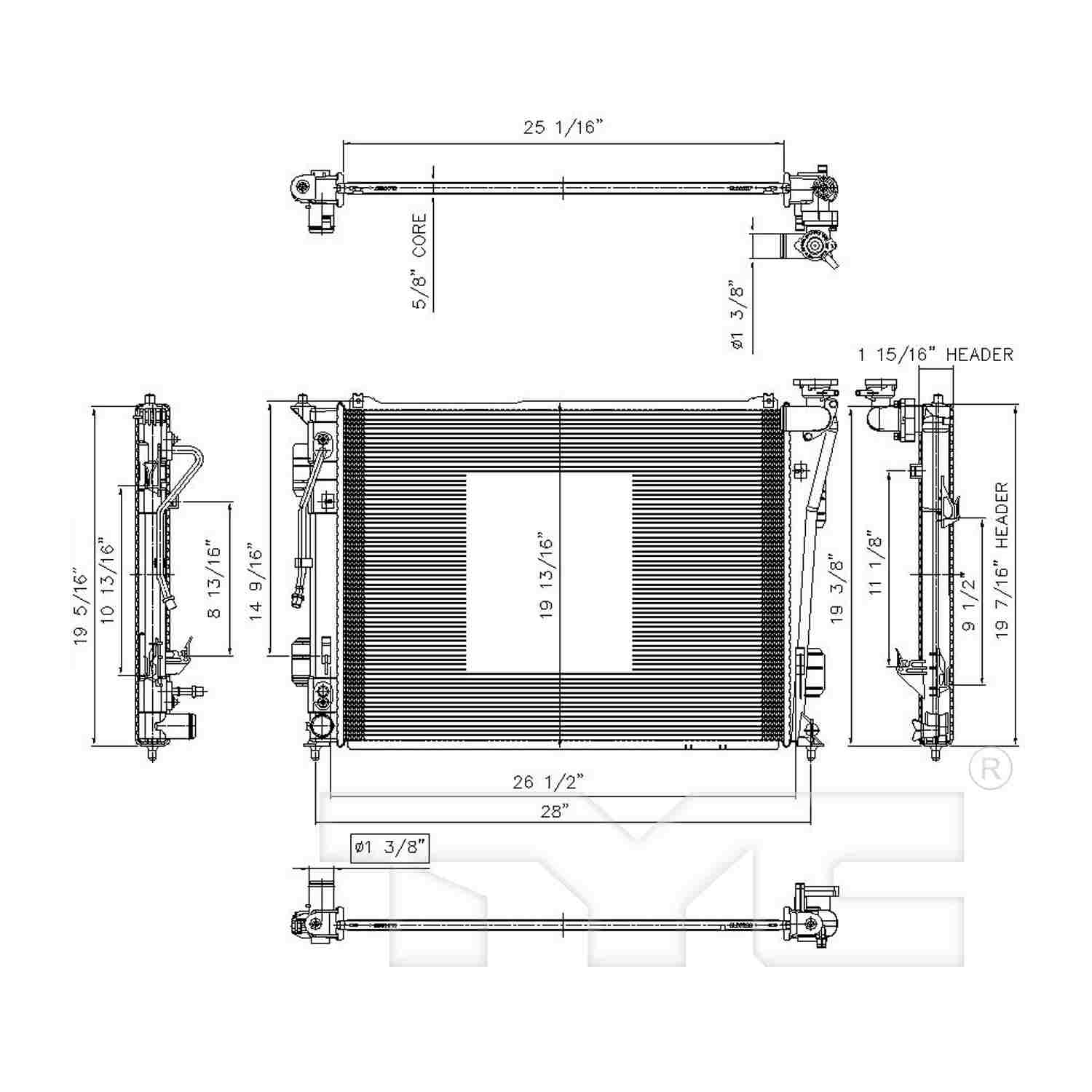 TYC TYC Radiator 13191