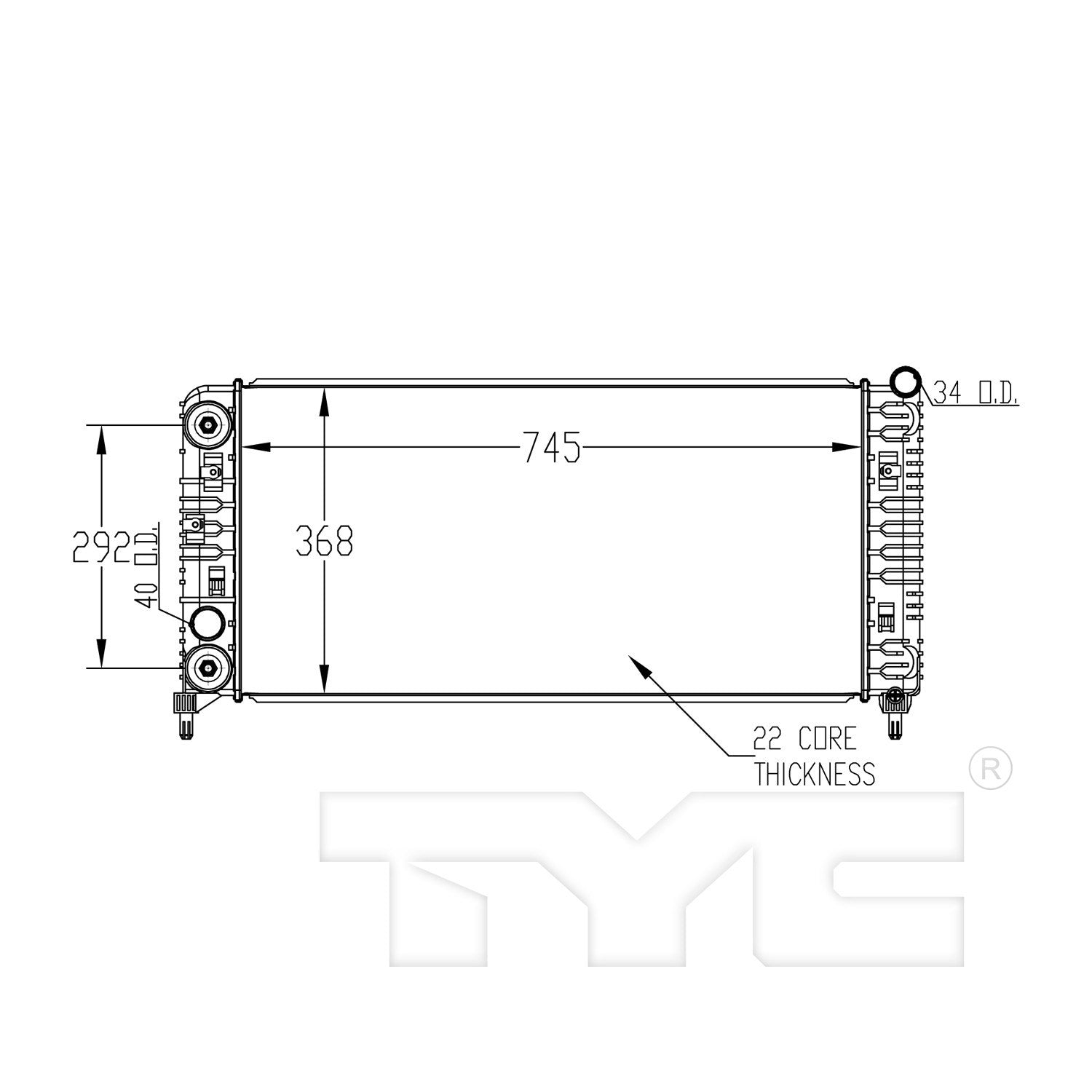 TYC TYC Radiator 13326