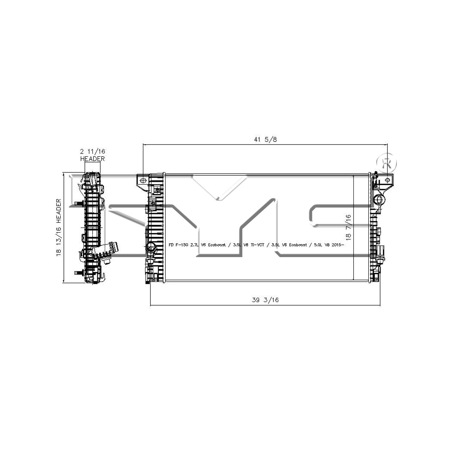 TYC TYC Radiator 13510