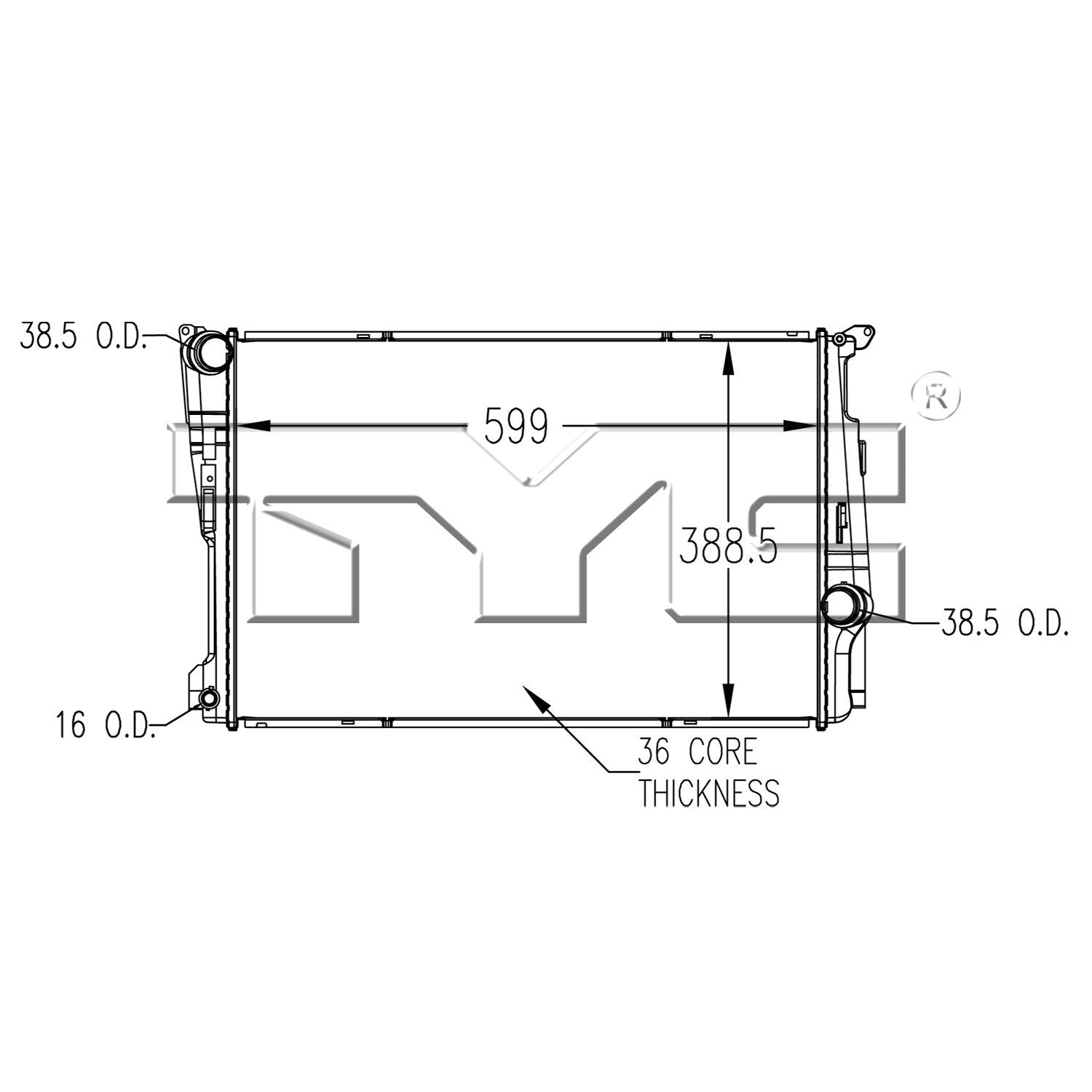 TYC TYC Radiator 13534