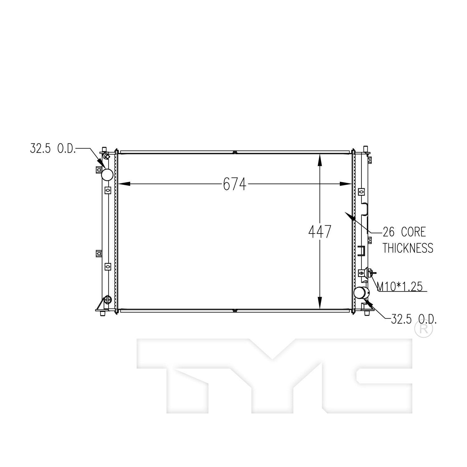 TYC TYC Radiator 13582