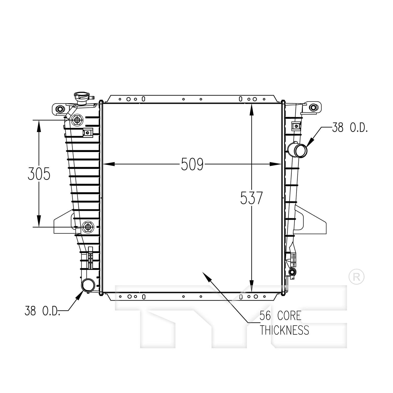 TYC TYC Radiator 1728