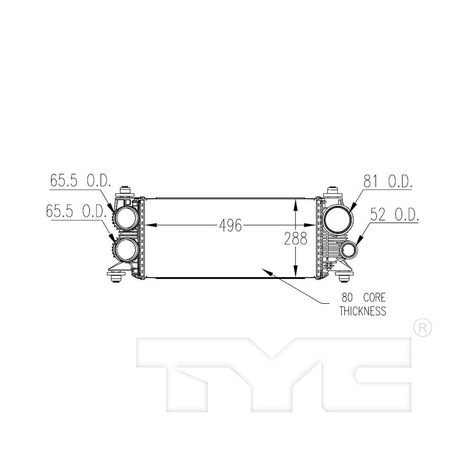 TYC Turbocharger Intercooler 18073