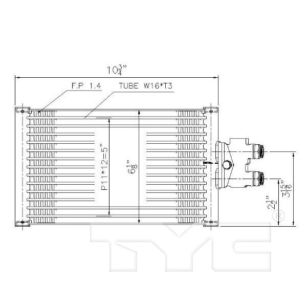 TYC Automatic Transmission Oil Cooler 19083