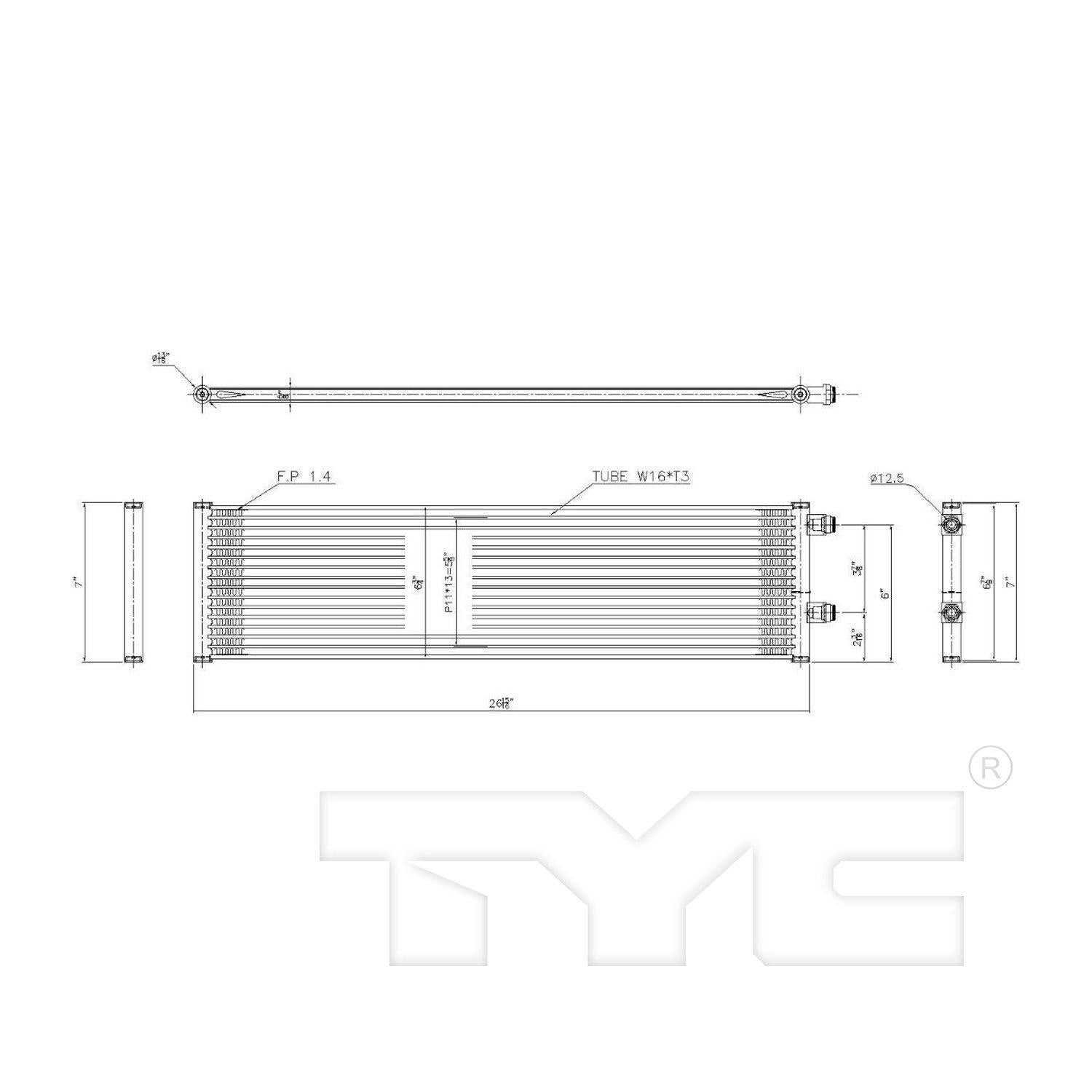 TYC Automatic Transmission Oil Cooler 19100
