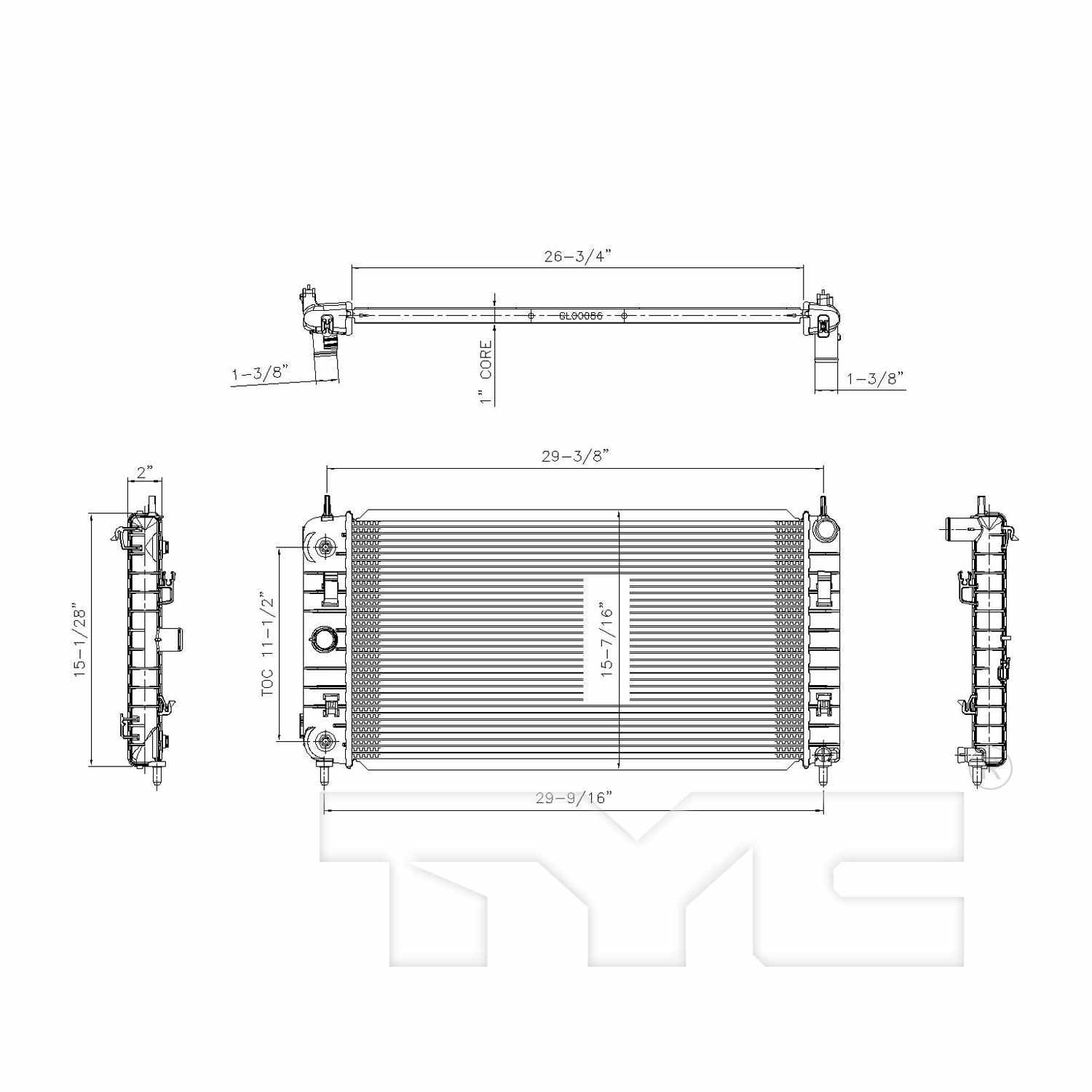 TYC TYC Radiator 2864
